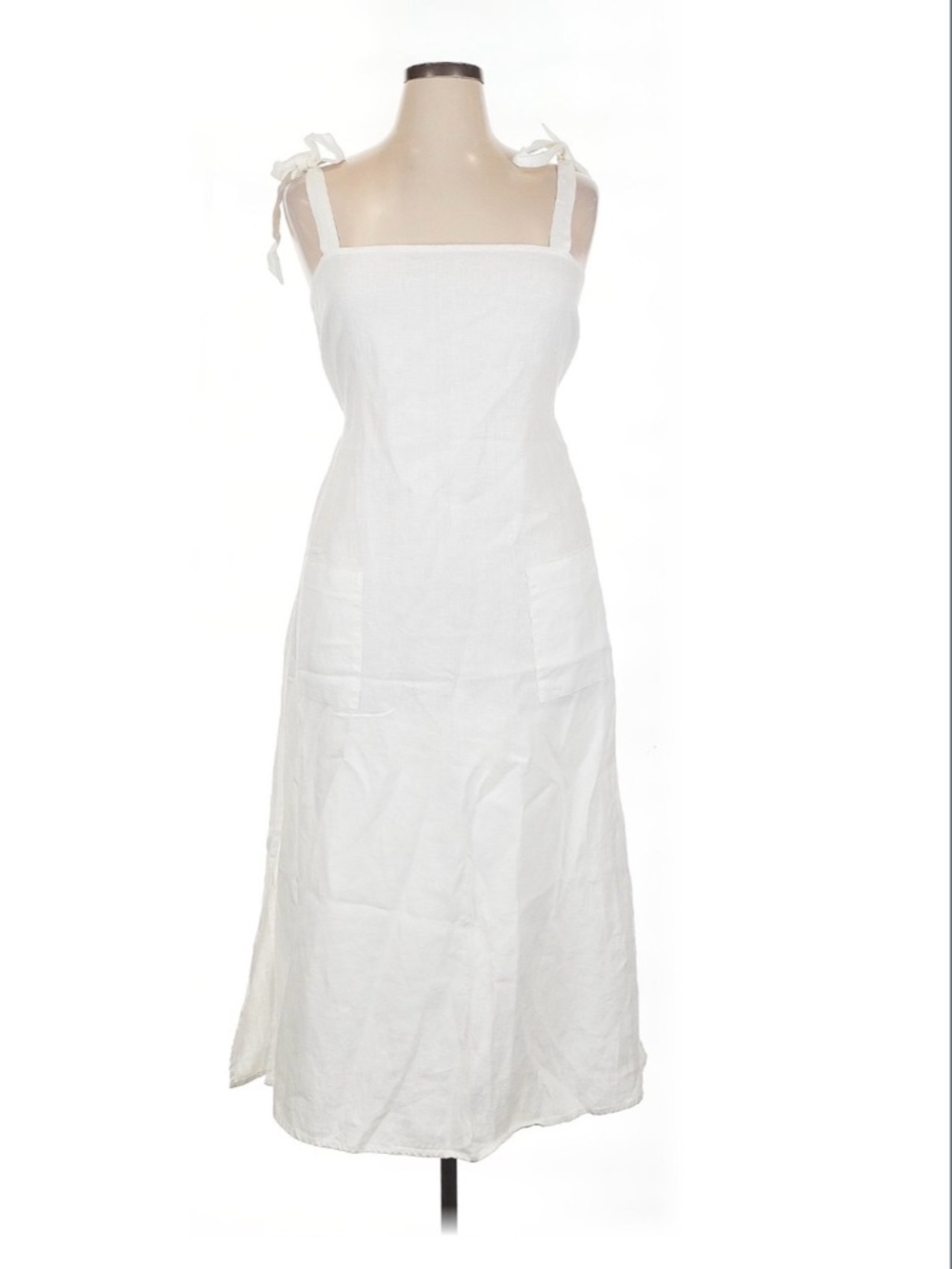 Reformation linen dress white